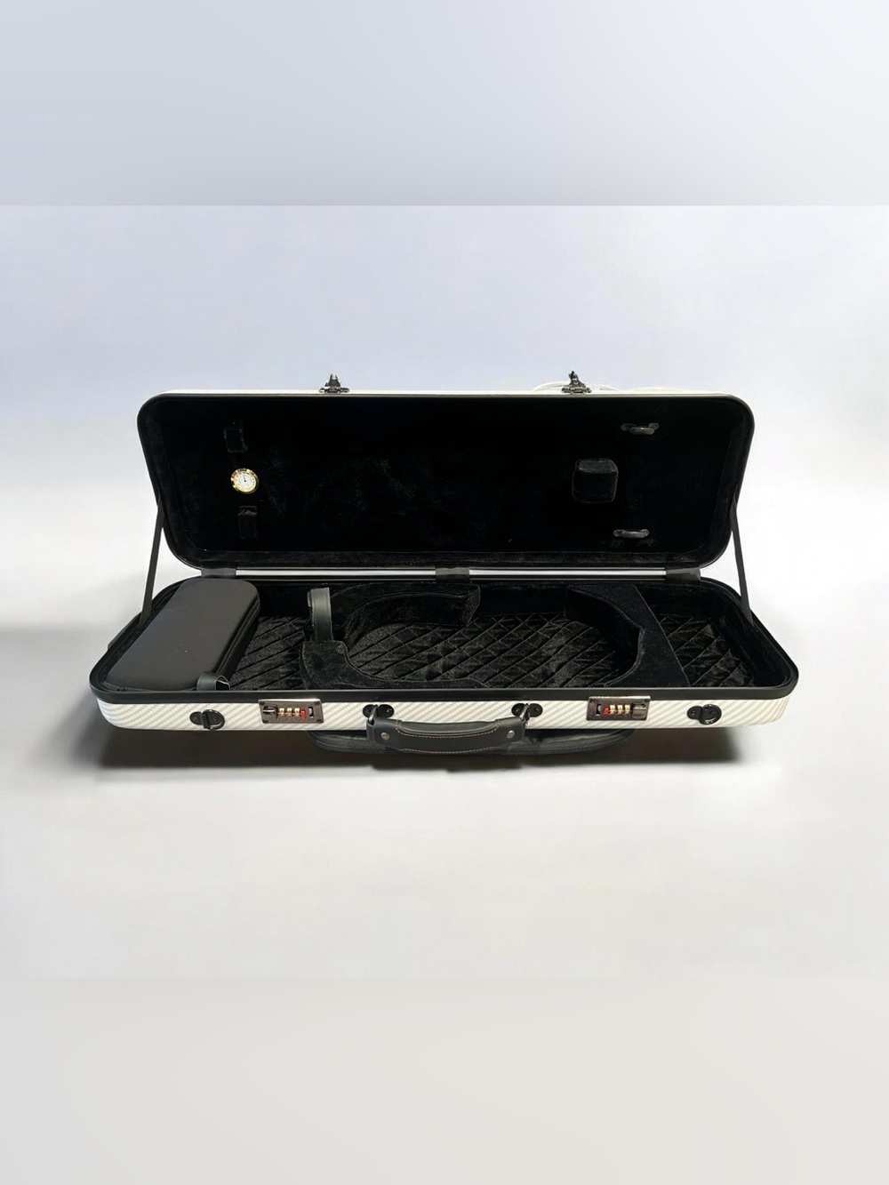 Christina White Hard Case Violin Case with Black Trim - Picture 6 of 10